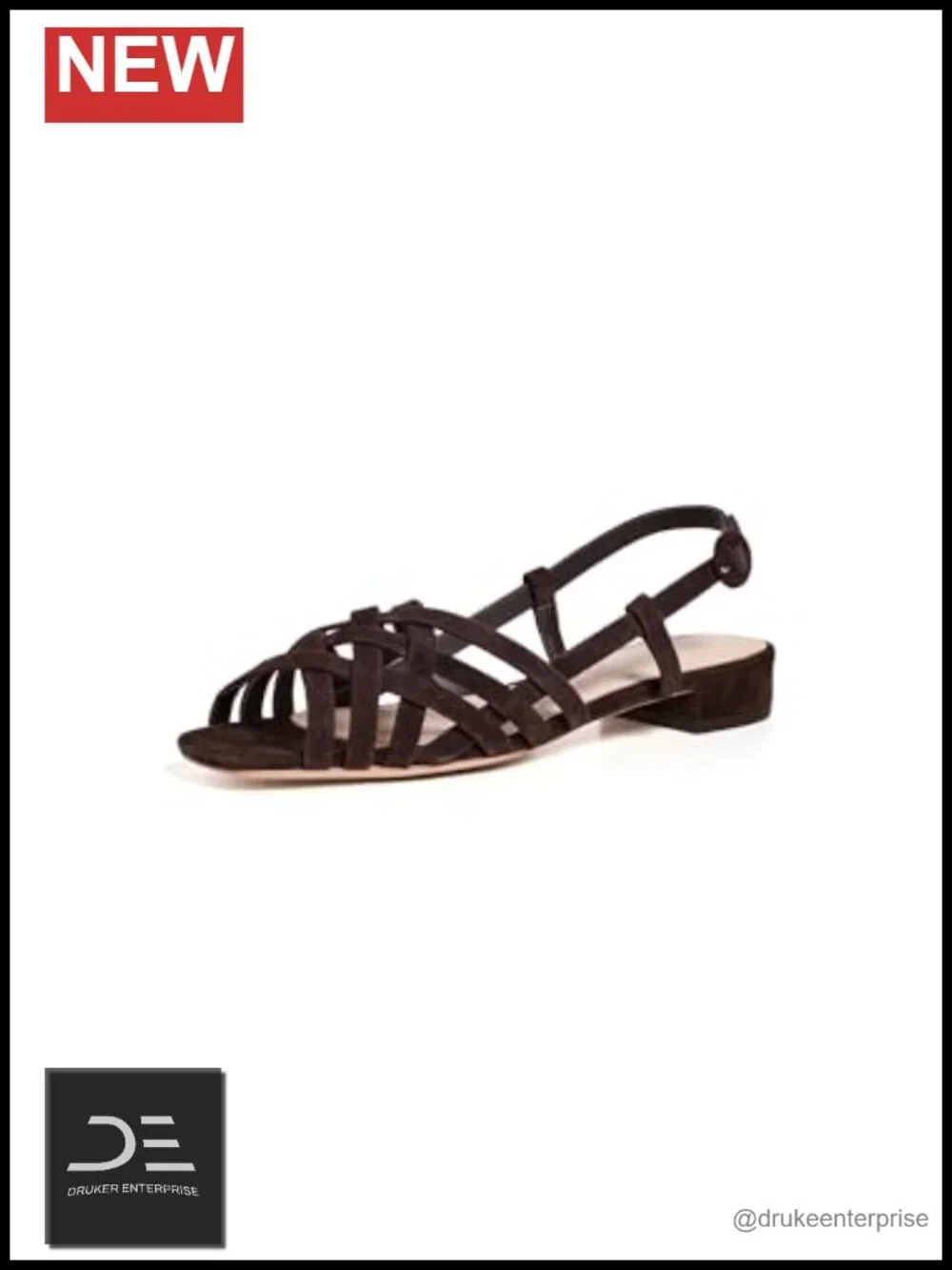 Loeffler Randall Shelly Lattice Slingback Sandals Leather Block Heel